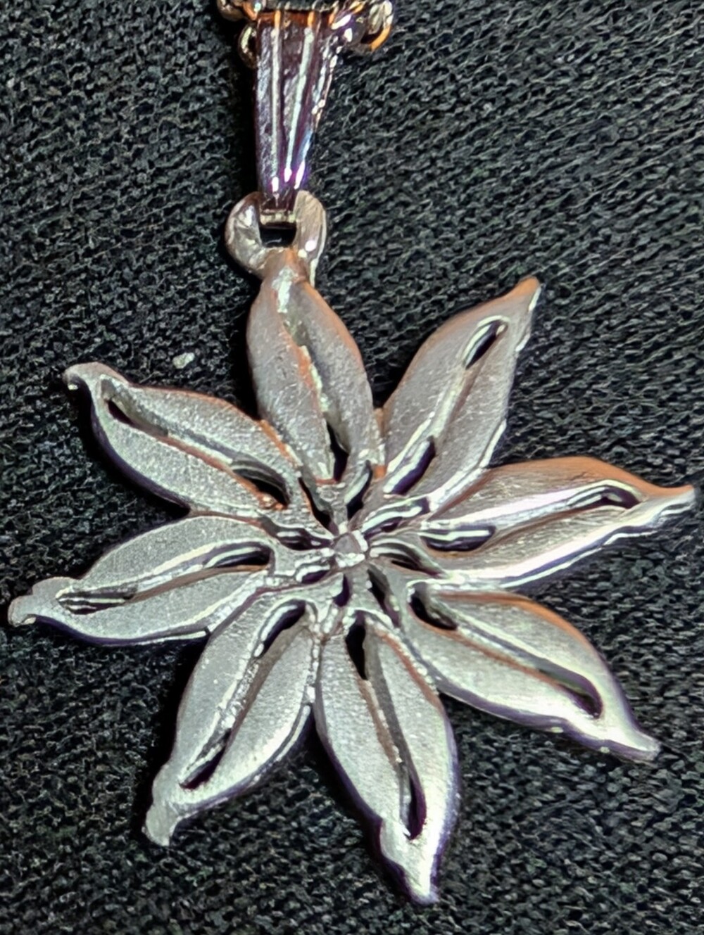 Silver Floral Starburst Pendant Necklace - Women Jewelry